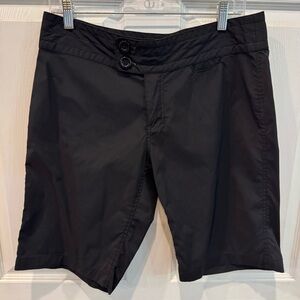Kavu Nylon Womens Shorts Size 6 11" Inseam 2 Button Waist Black Outdoor Nylon